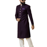 Classic Dark Purple Achkan for Men | Elegant Ethnic Wear | Jaipurio